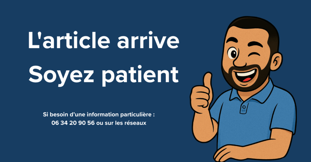 L'article arrive Soyez patient